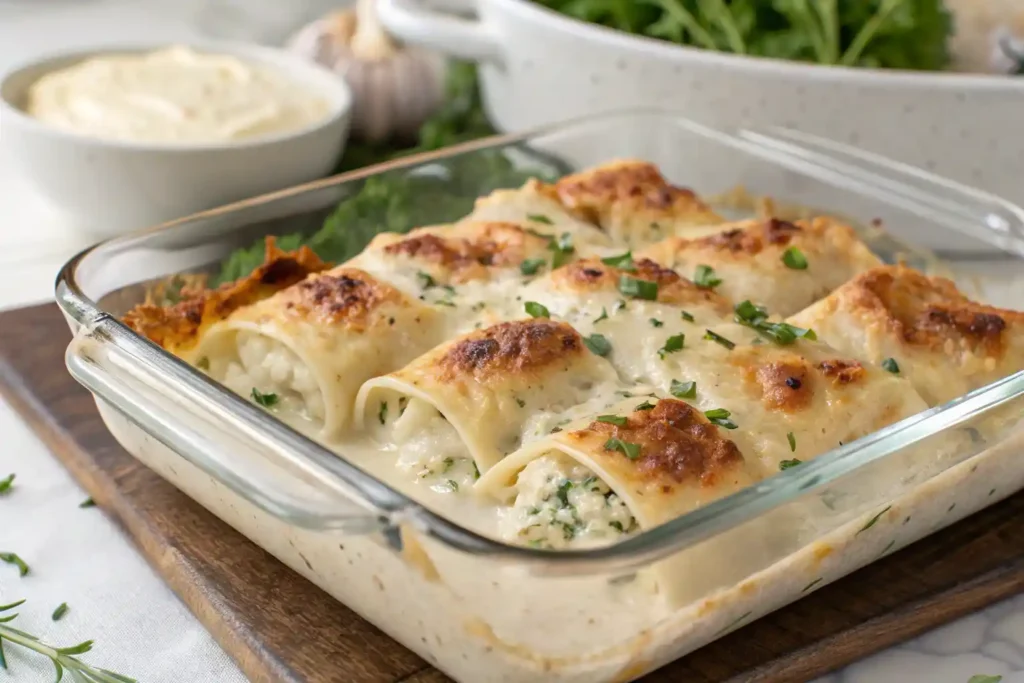 Step-by-step lasagna roll recipe.