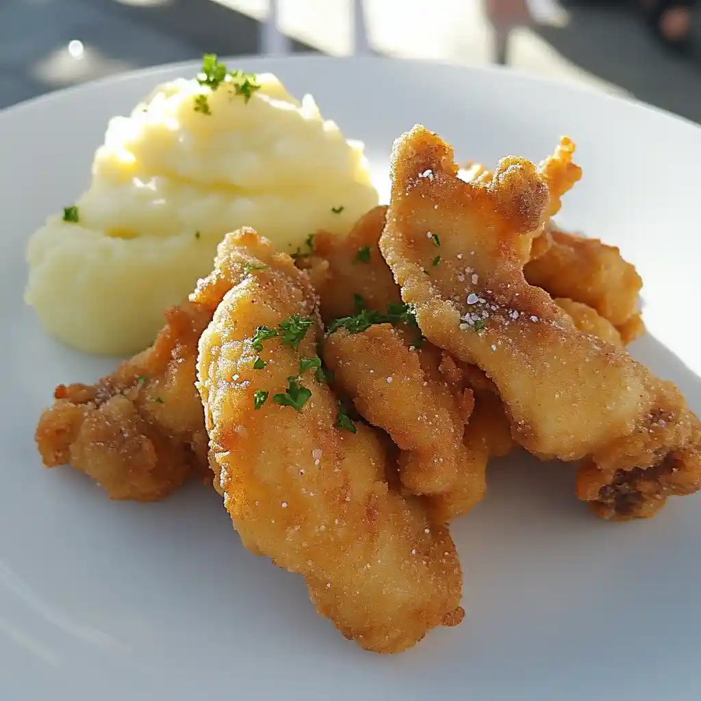 Southern fried chicken liver recipes on a plate